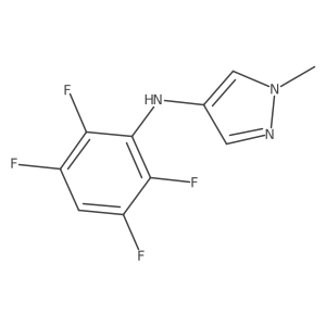 1-Methyl-N-(2,3,5,6-tetrafluorophenyl)-1H-pyrazol-4-amine Structure
