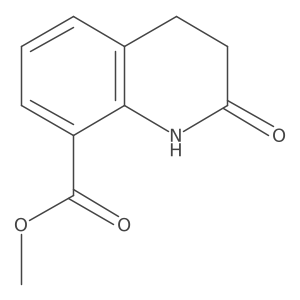 Methyl 2-oxo-1,2,3,4-tetrahydroquinoline-8-carboxylate结构式