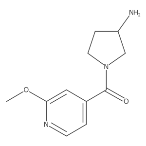 (3-Aminopyrrolidin-1-yl)(2-methoxypyridin-4-yl)methanone结构式