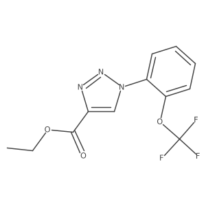 ethyl 1-[2-(trifluoromethoxy)phenyl]-1H-1,2,3-triazole-4-carboxylate结构式