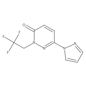 6-(1H-pyrazol-1-yl)-2-(2,2,2-trifluoroethyl)pyridazin-3(2H)-one结构式