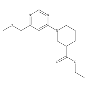 Ethyl 1-[6-(methoxymethyl)pyrimidin-4-yl]piperidine-3-carboxylate结构式