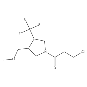 3-Chloro-1-[3-(methoxymethyl)-4-(trifluoromethyl)pyrrolidin-1-yl]propan-1-one结构式