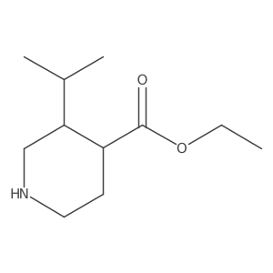 Ethyl 3-(propan-2-yl)piperidine-4-carboxylate结构式