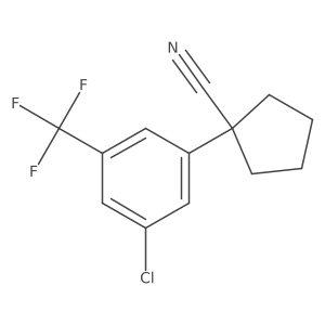 1-[3-Chloro-5-(trifluoromethyl)phenyl]cyclopentanecarbonitrile结构式