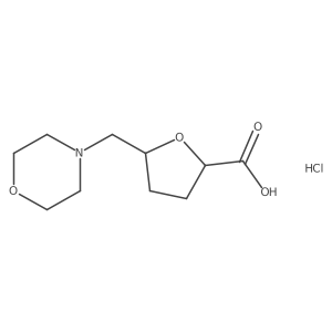 (2S,5R)-5-(Morpholin-4-ylmethyl)oxolane-2-carboxylic acid;hydrochloride Structure