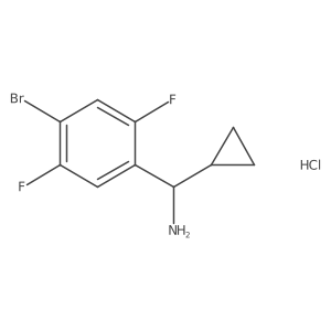 (4-Bromo-2,5-difluorophenyl)(cyclopropyl)methanamine hydrochloride Structure