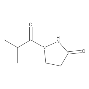 1-(2-Methylpropanoyl)pyrazolidin-3-one结构式
