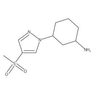 3-(4-methanesulfonyl-1H-pyrazol-1-yl)cyclohexan-1-amine Structure