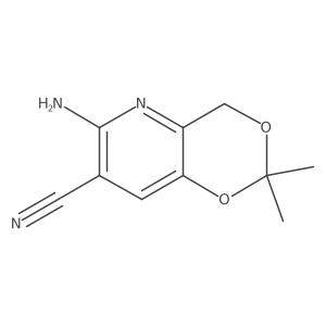 6-amino-2,2-dimethyl-2H,4H-[1,3]dioxino[5,4-b]pyridine-7-carbonitrile Structure