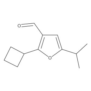 2-Cyclobutyl-5-(propan-2-yl)furan-3-carbaldehyde Structure