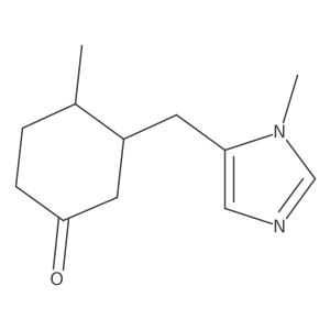 4-methyl-3-[(1-methyl-1H-imidazol-5-yl)methyl]cyclohexan-1-one结构式