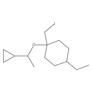 1-(1-Cyclopropylethoxy)-4-ethyl-1-(iodomethyl)cyclohexane Structure