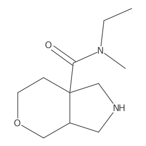 N-ethyl-N-methyl-octahydropyrano[3,4-c]pyrrole-7a-carboxamide结构式