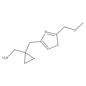 (1-{[2-(Methoxymethyl)-1,3-thiazol-4-yl]methyl}cyclopropyl)methanamine结构式