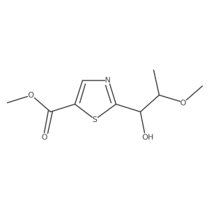 Methyl 2-(1-hydroxy-2-methoxypropyl)-1,3-thiazole-5-carboxylate结构式