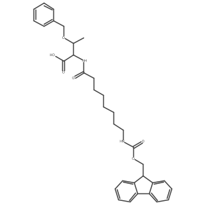 (2S,3R)-3-(benzyloxy)-2-[8-({[(9H-fluoren-9-yl)methoxy]carbonyl}amino)octanamido]butanoic acid Structure