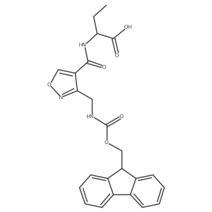 2-({3-[({[(9H-fluoren-9-yl)methoxy]carbonyl}amino)methyl]-1,2-oxazol-4-yl}formamido)butanoic acid Structure