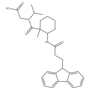 2-{1-[2-({[(9H-fluoren-9-yl)methoxy]carbonyl}amino)-1-methylcyclohexyl]-N-(propan-2-yl)formamido}acetic acid Structure