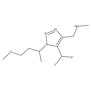 {[5-(difluoromethyl)-1-(4-methoxybutan-2-yl)-1H-1,2,3-triazol-4-yl]methyl}(methyl)amine结构式