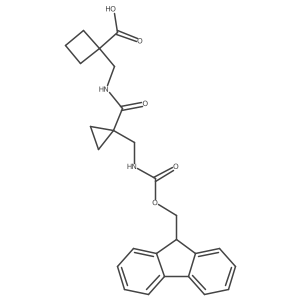 1-[({1-[({[(9H-fluoren-9-yl)methoxy]carbonyl}amino)methyl]cyclopropyl}formamido)methyl]cyclobutane-1-carboxylic acid结构式