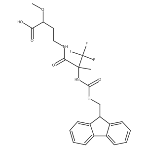 4-[2-({[(9H-fluoren-9-yl)methoxy]carbonyl}amino)-3,3,3-trifluoro-2-methylpropanamido]-2-methoxybutanoic acid Structure