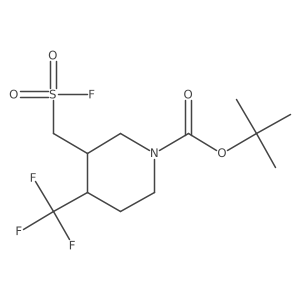 Tert-butyl 3-[(fluorosulfonyl)methyl]-4-(trifluoromethyl)piperidine-1-carboxylate Structure
