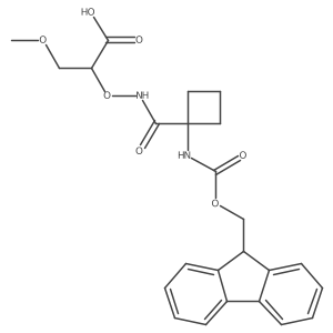 2-({[1-({[(9H-fluoren-9-yl)methoxy]carbonyl}amino)cyclobutyl]formamido}oxy)-3-methoxypropanoic acid结构式