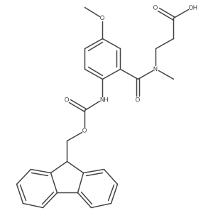 3-{1-[2-({[(9H-fluoren-9-yl)methoxy]carbonyl}amino)-5-methoxyphenyl]-N-methylformamido}propanoic acid结构式