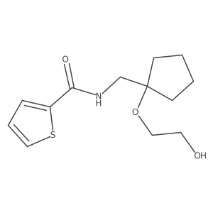 N-((1-(2-hydroxyethoxy)cyclopentyl)methyl)thiophene-2-carboxamide Structure