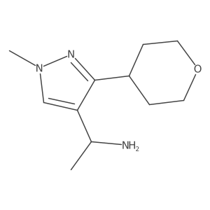 (1S)-1-[1-methyl-3-(oxan-4-yl)-1H-pyrazol-4-yl]ethan-1-amine Structure