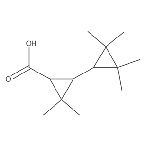 rac-(1R,3R)-2,2-dimethyl-3-(2,2,3,3-tetramethylcyclopropyl)cyclopropane-1-carboxylic acid Structure