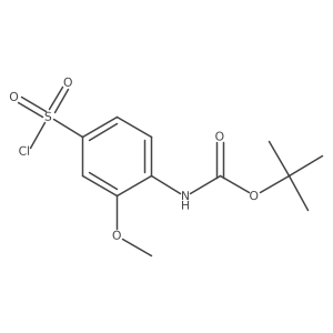 tert-butyl N-[4-(chlorosulfonyl)-2-methoxyphenyl]carbamate Structure