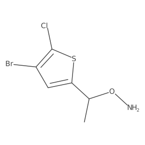 O-[1-(4-bromo-5-chlorothiophen-2-yl)ethyl]hydroxylamine结构式