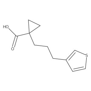 1-[3-(Thiophen-3-yl)propyl]cyclopropane-1-carboxylic acid结构式