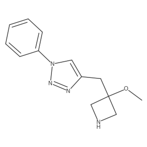4-[(3-methoxyazetidin-3-yl)methyl]-1-phenyl-1H-1,2,3-triazole结构式