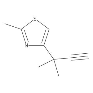 2-Methyl-4-(2-methylbut-3-yn-2-yl)-1,3-thiazole结构式