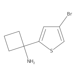 1-(4-Bromothiophen-2-yl)cyclobutan-1-amine结构式