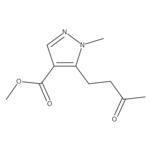 methyl 1-methyl-5-(3-oxobutyl)-1H-pyrazole-4-carboxylate结构式