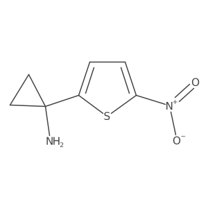 1-(5-Nitrothiophen-2-yl)cyclopropan-1-amine结构式