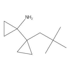 1-[1-(2,2-Dimethylpropyl)cyclopropyl]cyclopropan-1-amine结构式