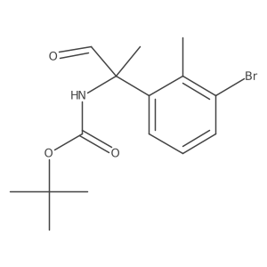 tert-butyl N-[2-(3-bromo-2-methylphenyl)-1-oxopropan-2-yl]carbamate Structure
