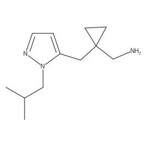 (1-{[1-(2-methylpropyl)-1H-pyrazol-5-yl]methyl}cyclopropyl)methanamine Structure