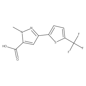 1-methyl-3-[5-(trifluoromethyl)thiophen-2-yl]-1H-pyrazole-5-carboxylic acid结构式