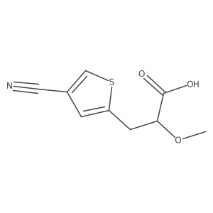 3-(4-Cyanothiophen-2-yl)-2-methoxypropanoic acid Structure