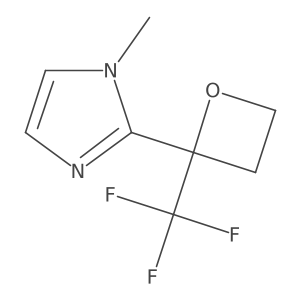 1-Methyl-2-(2-(trifluoromethyl)oxetan-2-yl)-1H-imidazole Structure