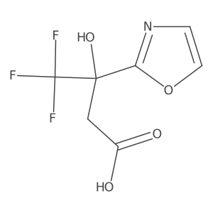 4,4,4-Trifluoro-3-hydroxy-3-(1,3-oxazol-2-yl)butanoic acid结构式