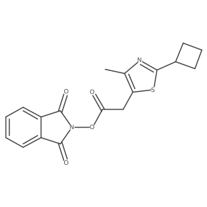 1,3-dioxo-2,3-dihydro-1H-isoindol-2-yl 2-(2-cyclobutyl-4-methyl-1,3-thiazol-5-yl)acetate Structure