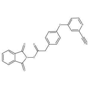 1,3-dioxo-2,3-dihydro-1H-isoindol-2-yl 2-{4-[(2-cyanopyridin-4-yl)oxy]phenyl}acetate Structure