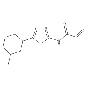 N-[5-(3-Methylcyclohexyl)-1,3-thiazol-2-yl]prop-2-enamide结构式
